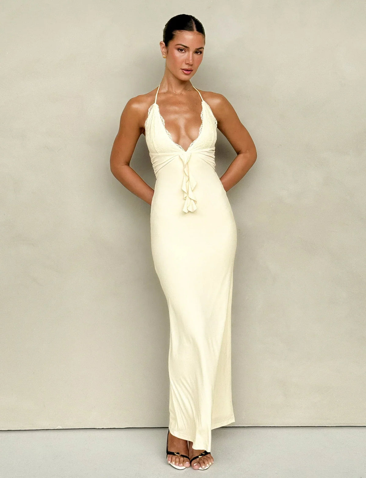 DEENA MAXI DRESS YELLOW LEMON
