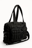 Haylie Black Quilted Weekender Bag