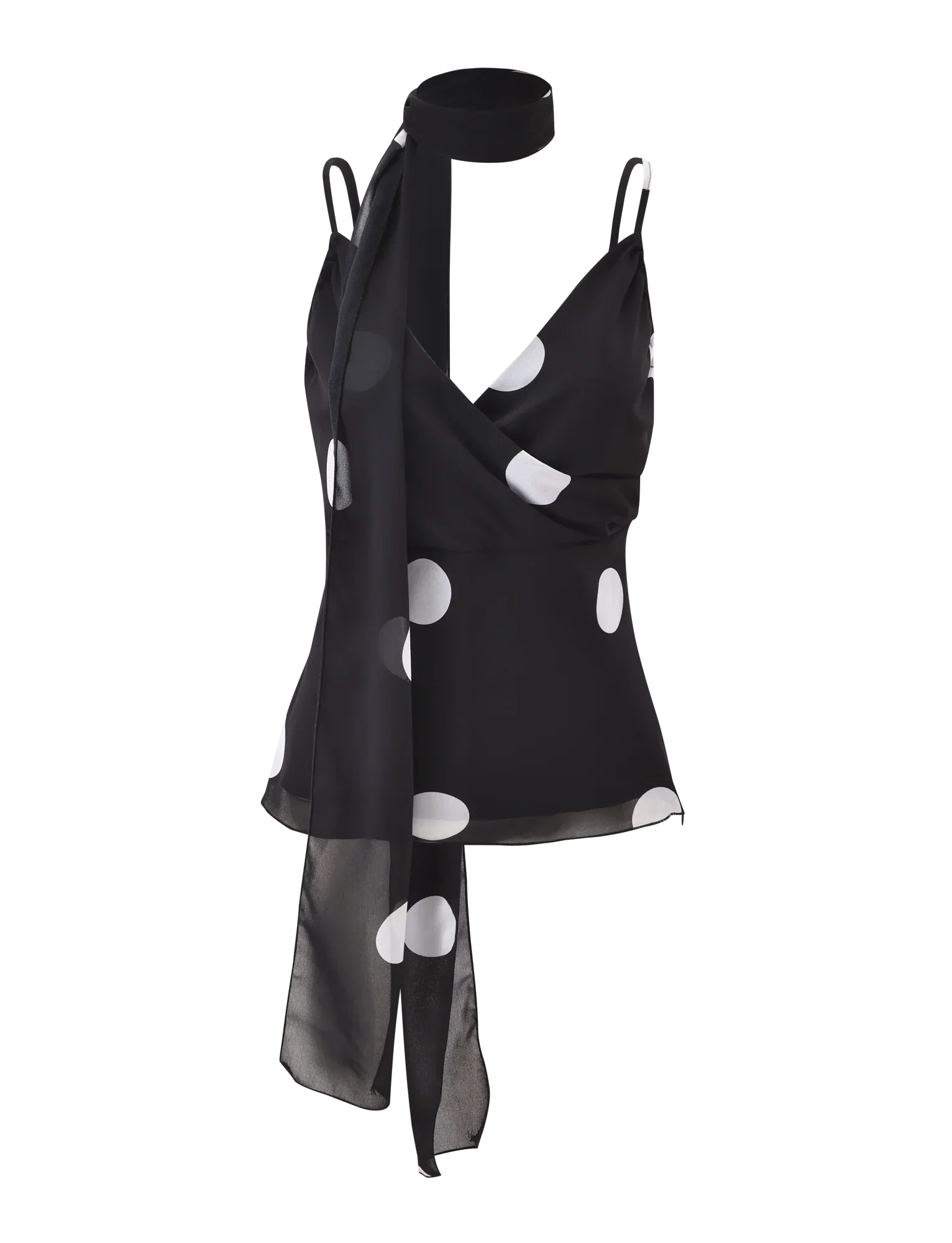 AYDIN SCARF TOP BLACK