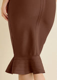 Halter Bandage Dress Brown