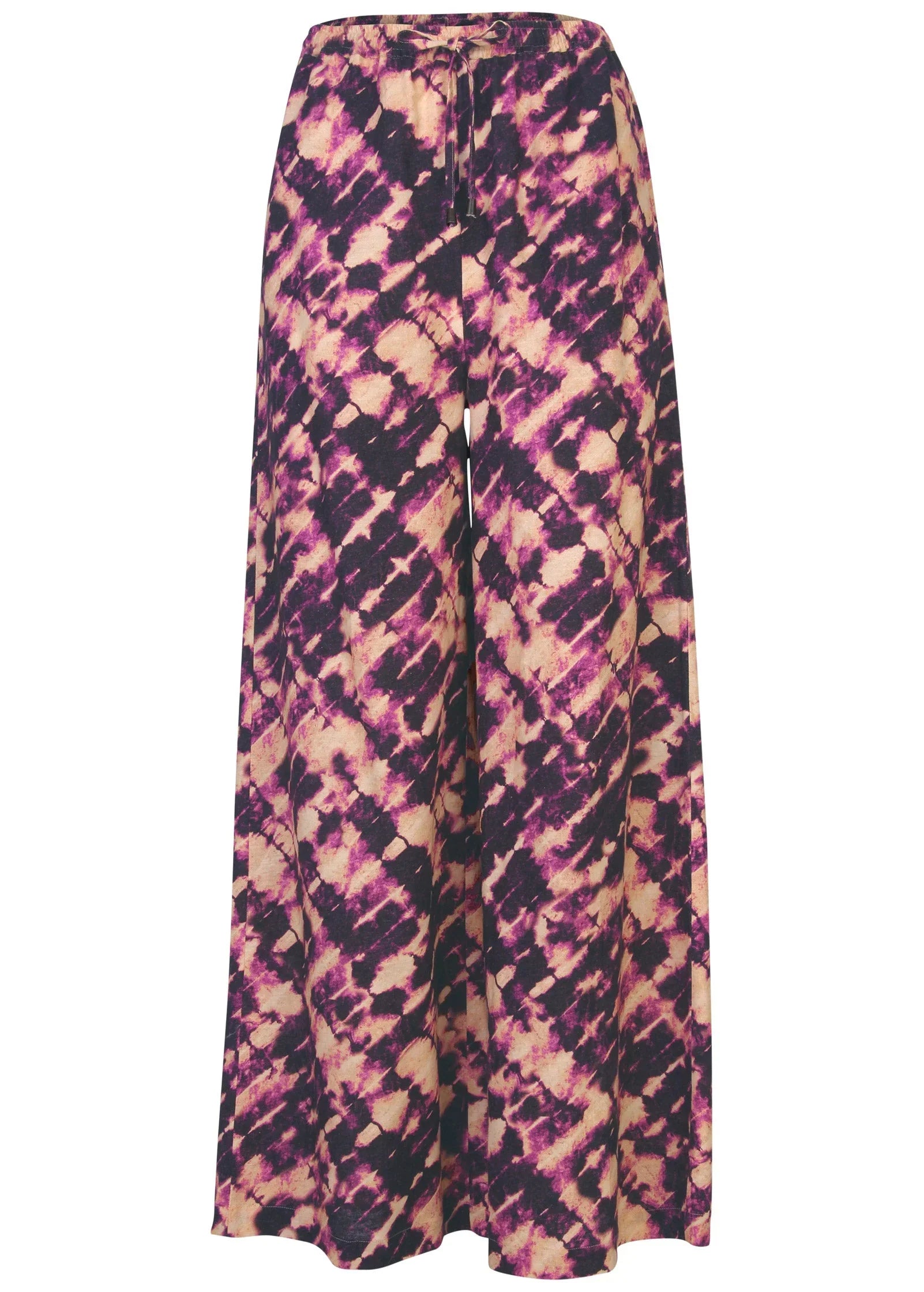Linen Wide Leg Pants Desert Tie Dye