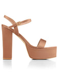 Platform Chunky Heels Tan
