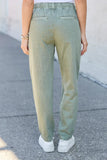 Danica Green High Rise Pull On Pants
