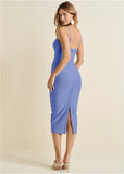 Cutout Bandage Midi Dress Blue