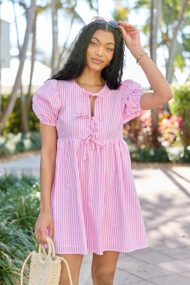 Fern Pink Striped Dress