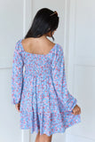 Gloria Blue Floral Dress SALE