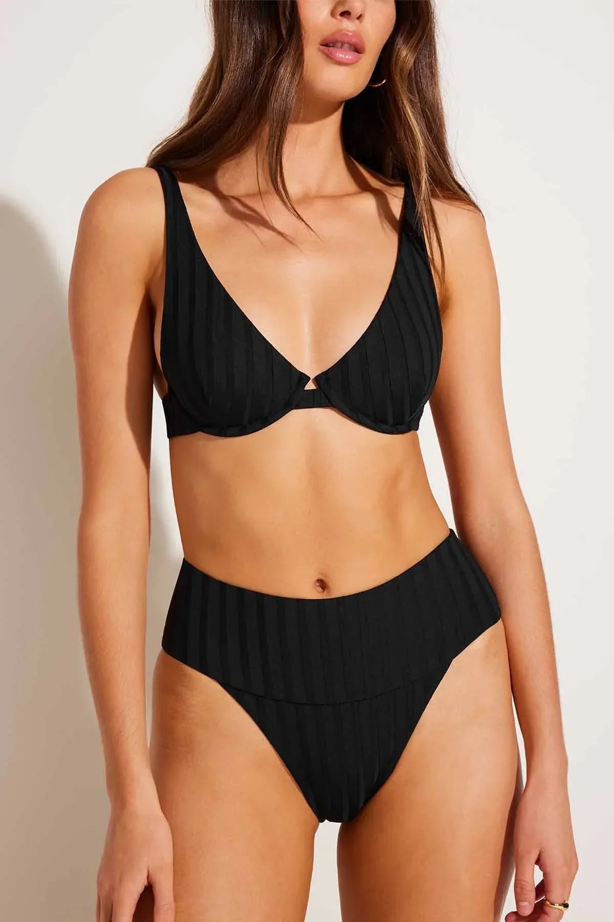 Emmi High Waist Bottom Black SuperRib