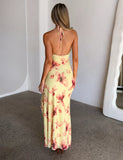 ALLEGRA MAXI DRESS YELLOW WATERCOLOUR FLORAL