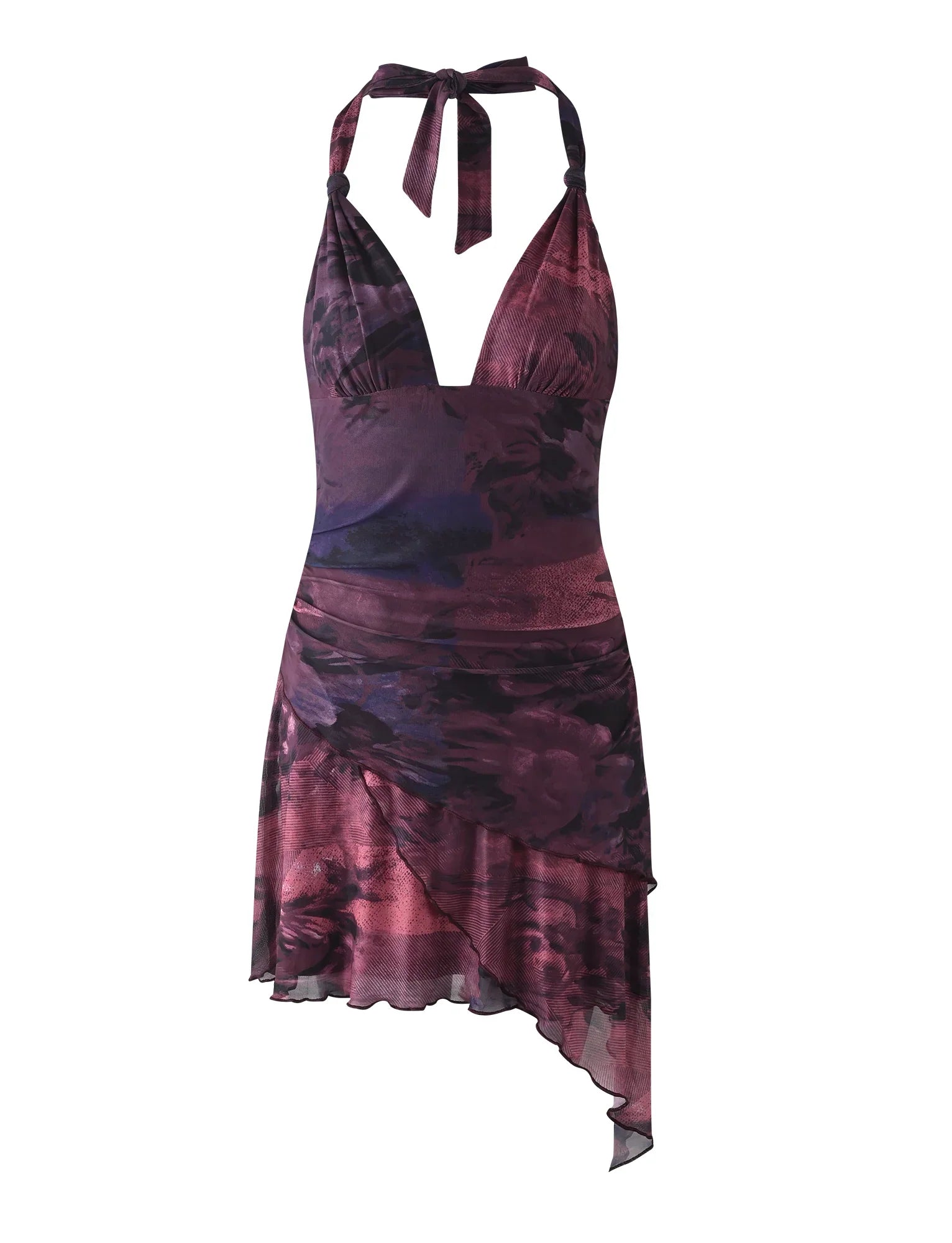 FRIEDA DRESS RED BURGUNDY ROMANTIC
