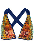 Getaway Glitz Bikini Top Sea Green Multi