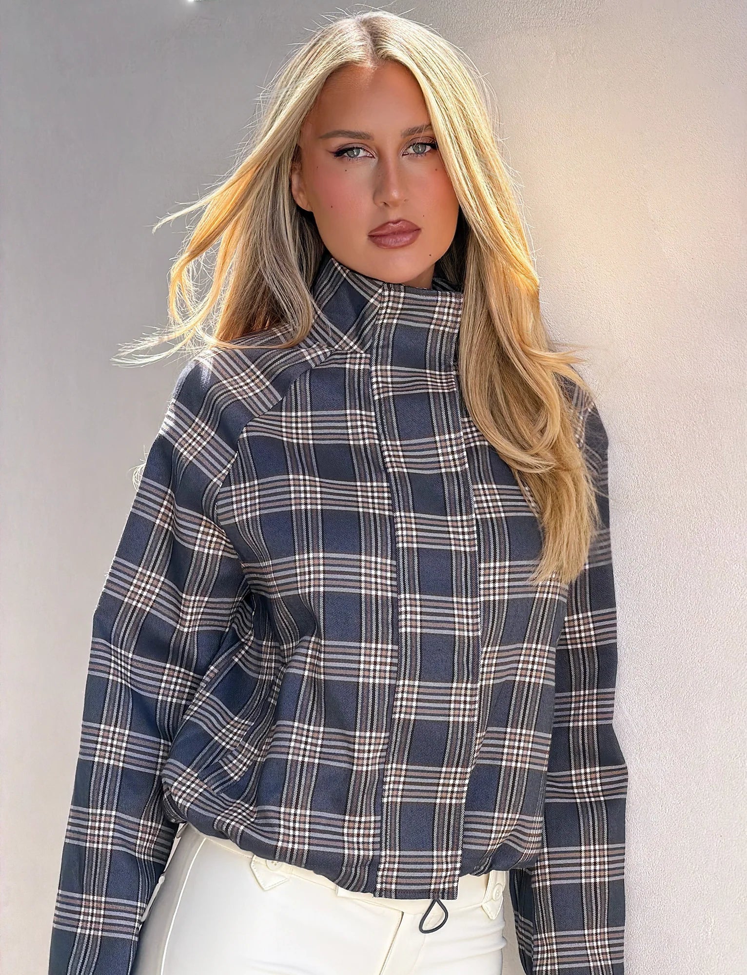 LENNEX JACKET GREY CHECK
