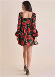 Corset Mini Dress Antique Roses