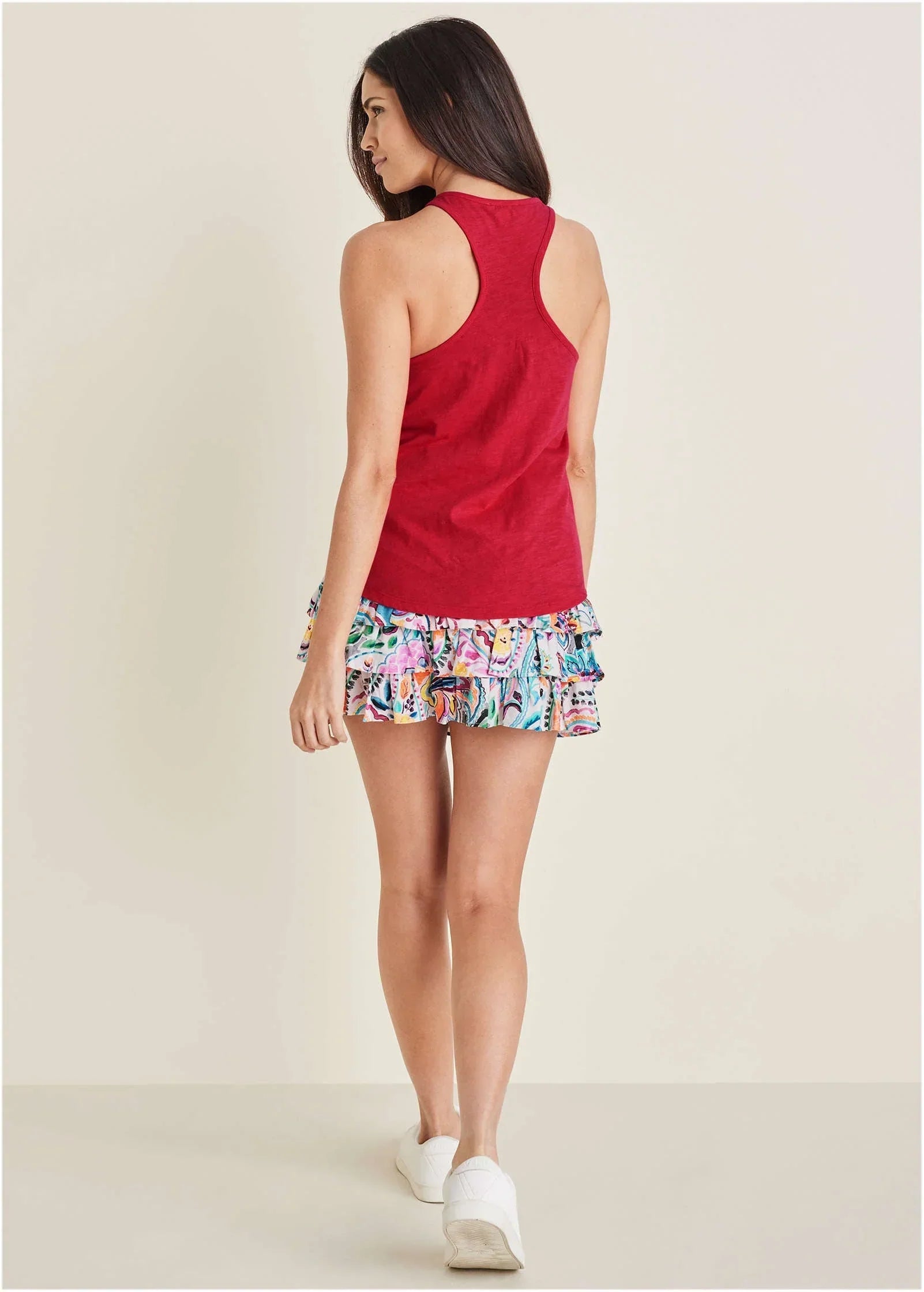 Racerback Pocket Tank Dark Pink