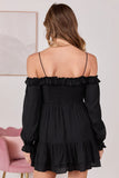 Kenzi Black Off The Shoulder Mini Dress FINAL SALE