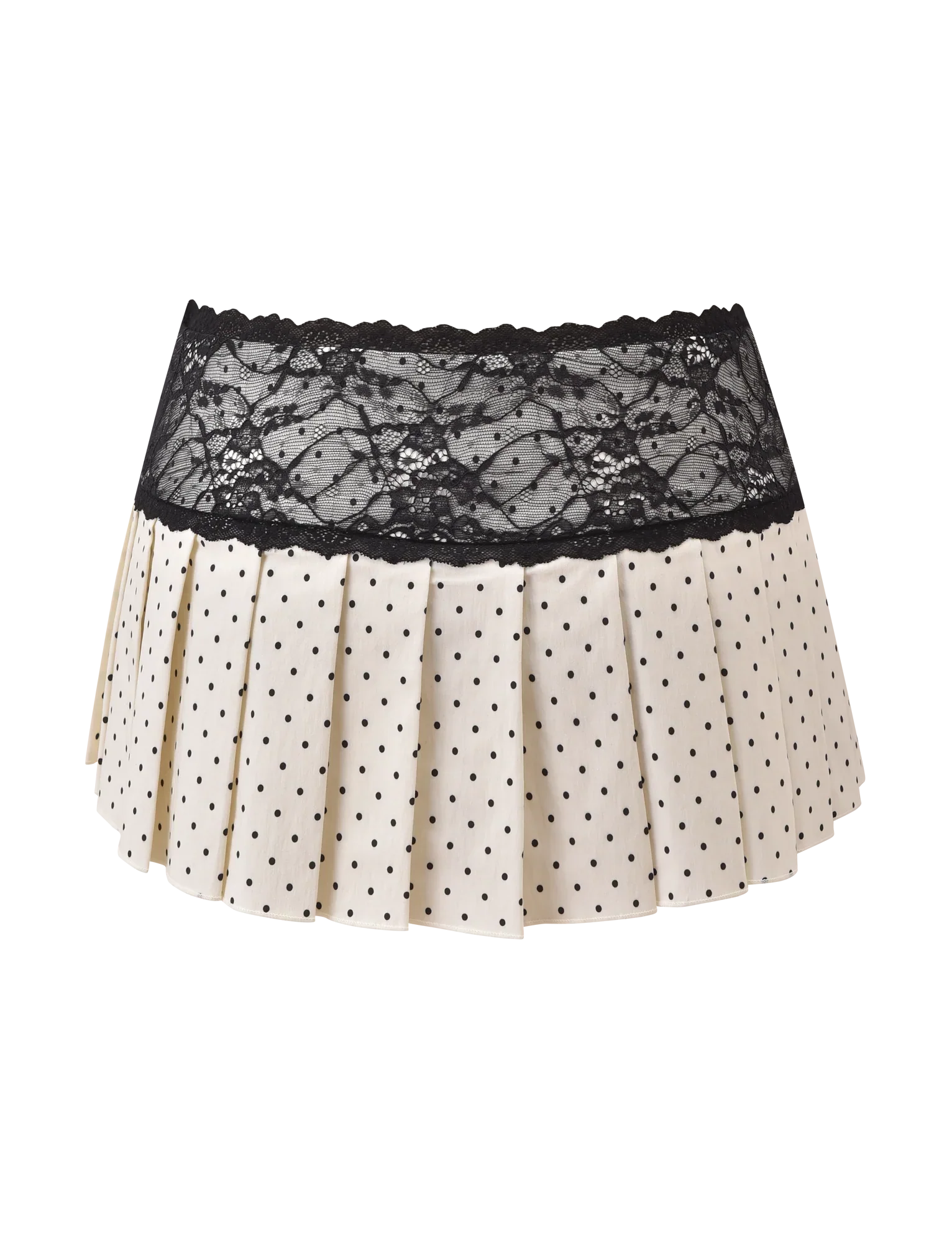 KITTIE LACE SKORT CREAM DOT