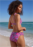 Smocked Underwire Top Ditsy Pink Purple