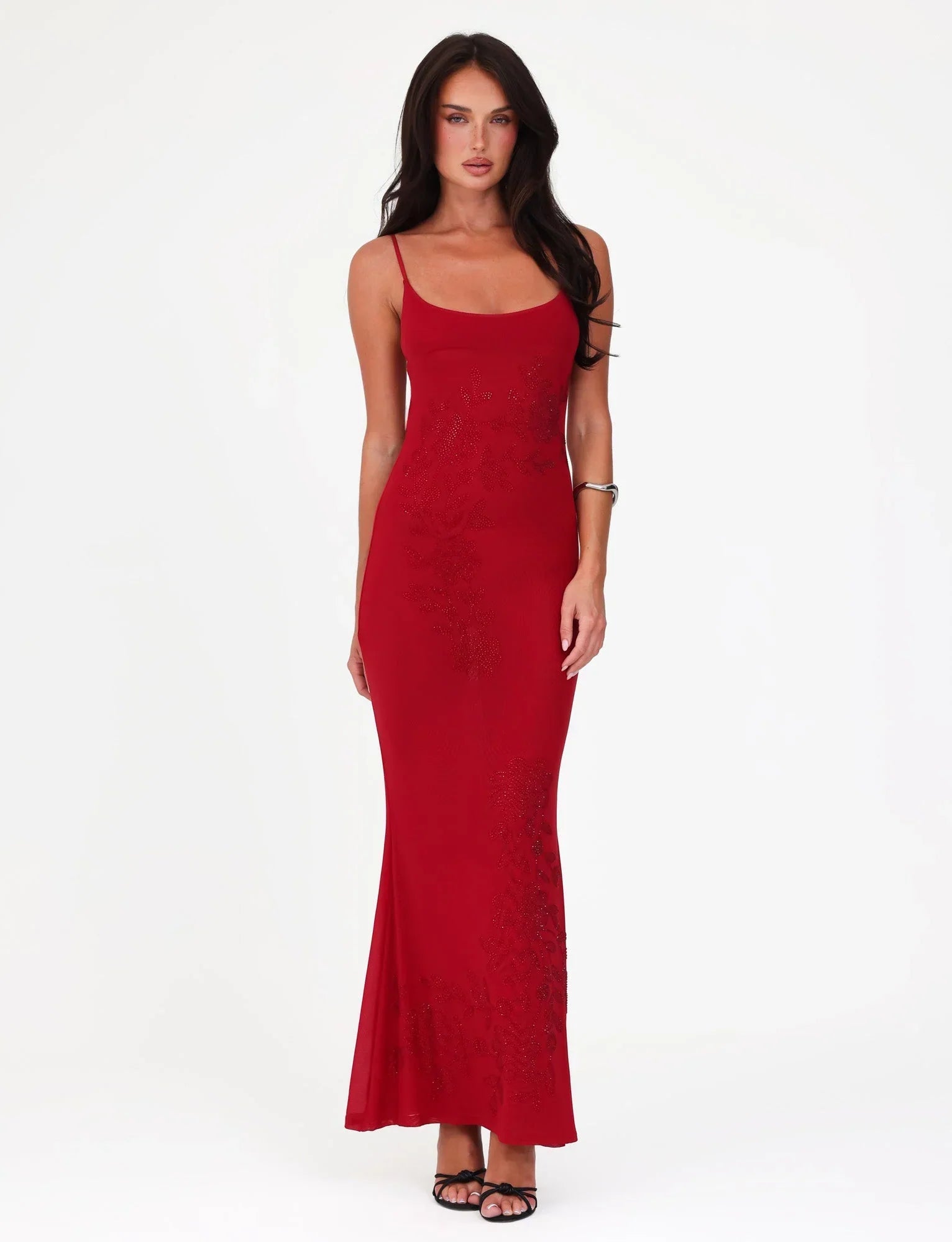 OCTAVIA MAXI DRESS RED CHERRY RED