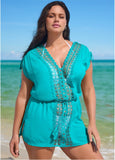 Sleeveless Cover Up Dress Aqua Reef