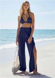 Slit Cover Up Pants Ultramarine Blue