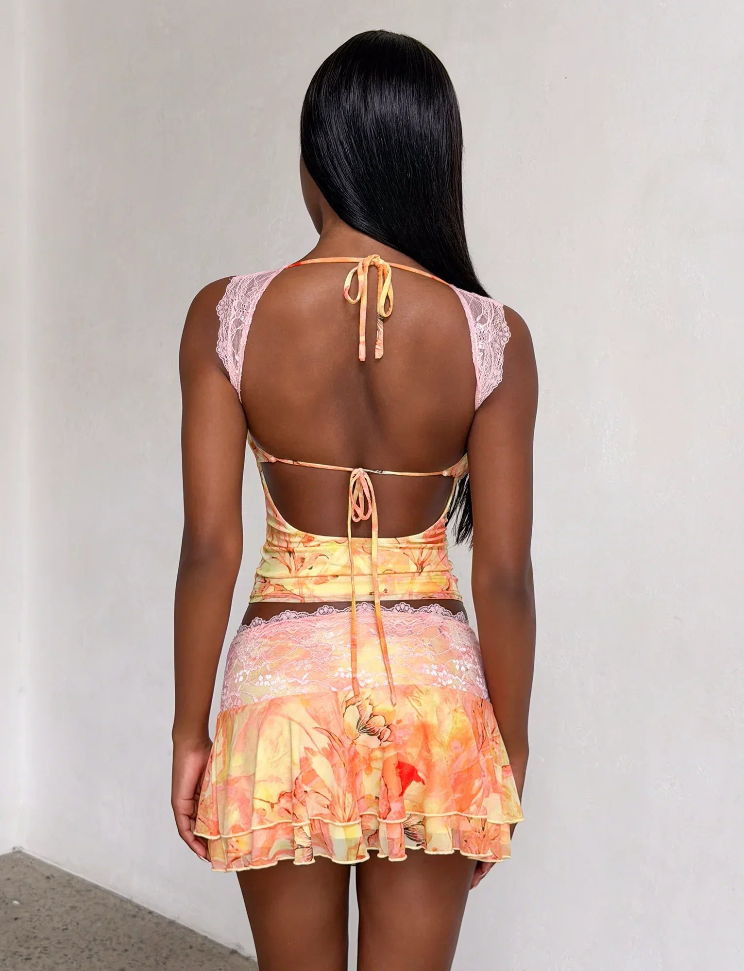 DUNE MESH SKIRT CREAMSICLE
