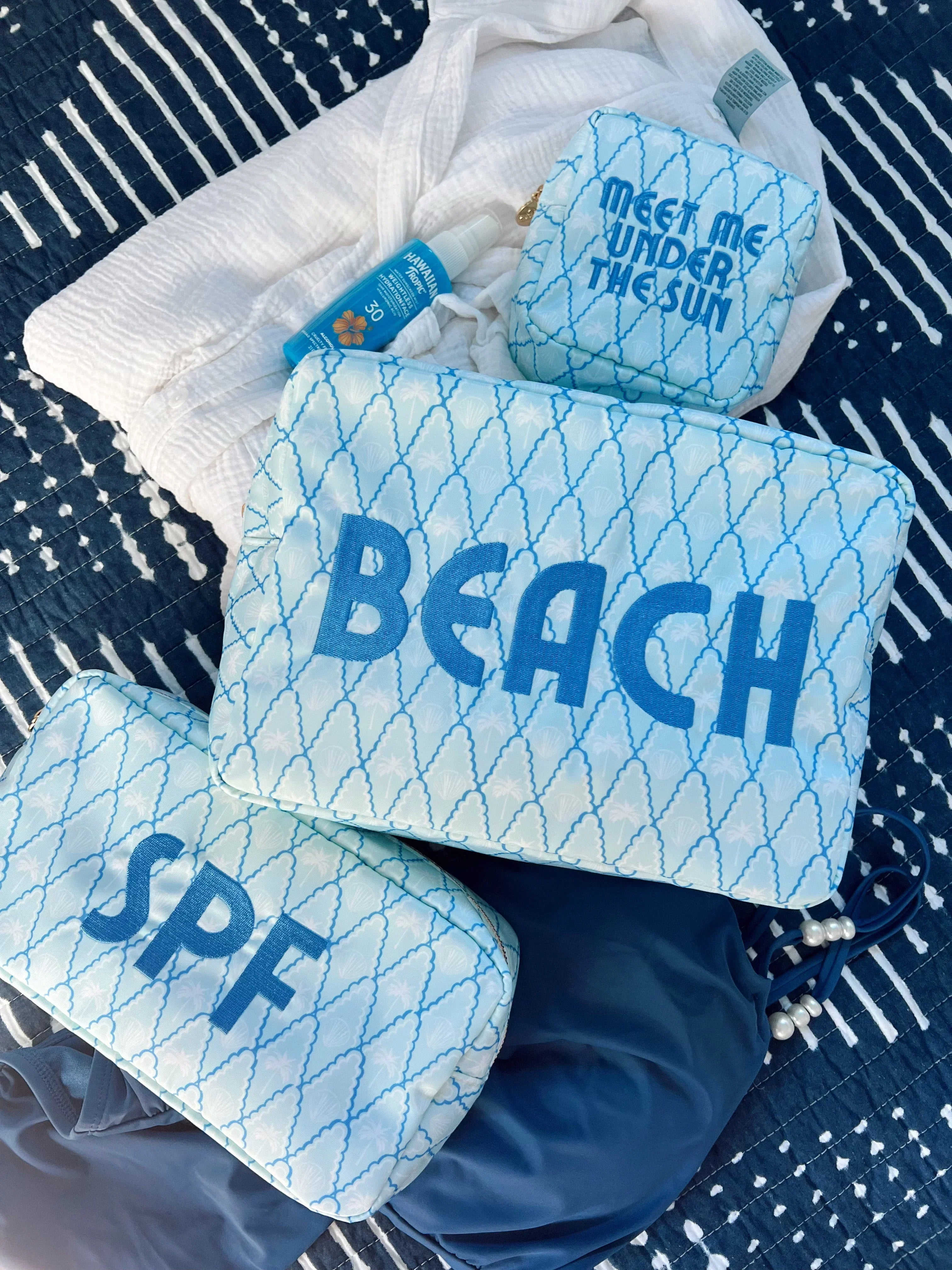 KenzKustomz Blue Palms XL Bag Beach