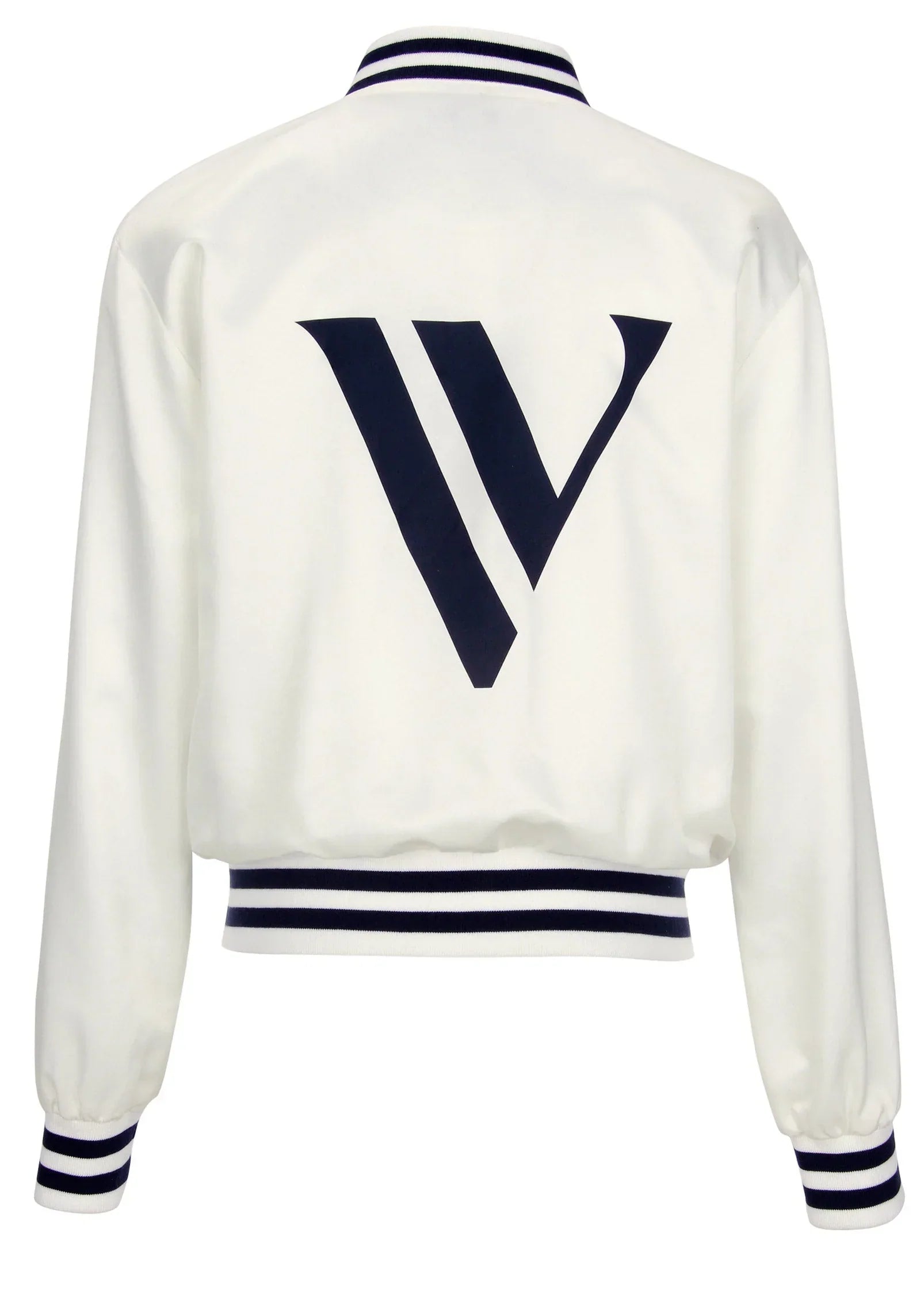 V Matte Satin Bomber Cloud Dancer