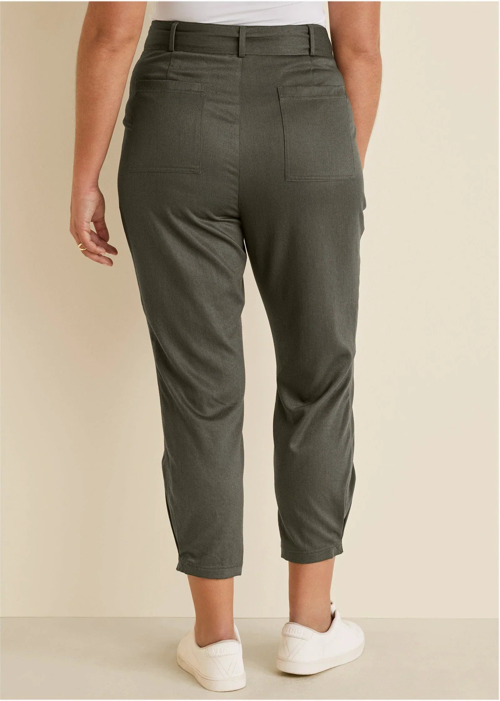 Relaxed Twill Straight Pant Olive