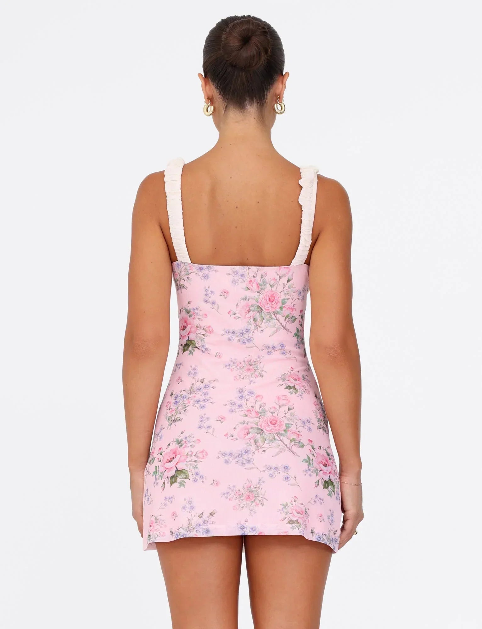 AMARAN MINI DRESS PINK FLORAL WILD FLOWER