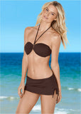 Shapely Ruched Bandeau Top Dark Truffle