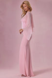 Chiffon Cape in Blush Pink