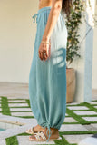 Gwen Blue Gauze Harem Pant