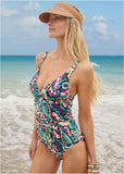 Paros Underwire Tankini Top Fuzzy Paisley