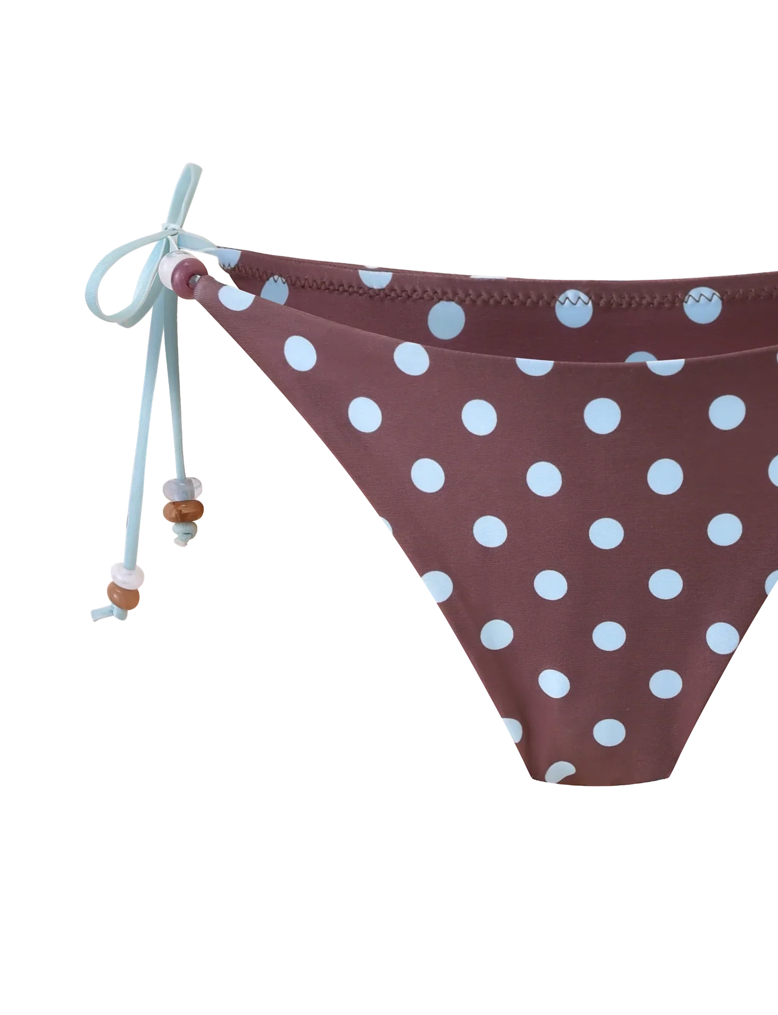 FINLEA BIKINI BOTTOM BROWN AND BLUE POLKA DOT