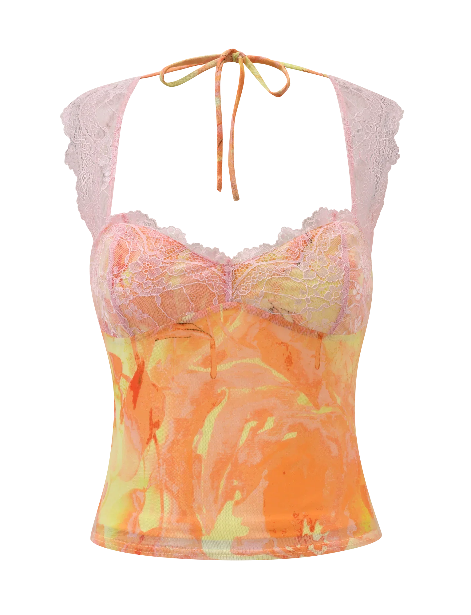DUNE MESH TOP CREAMSICLE