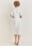 Pointelle Sweater Dress Cloud Dancer