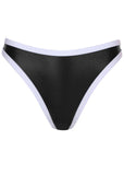 Liquid Leather Honolulu Midi Bottom Black White