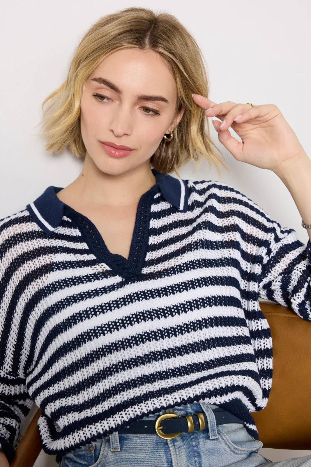 Kimberly Stripe Tipping Pullover