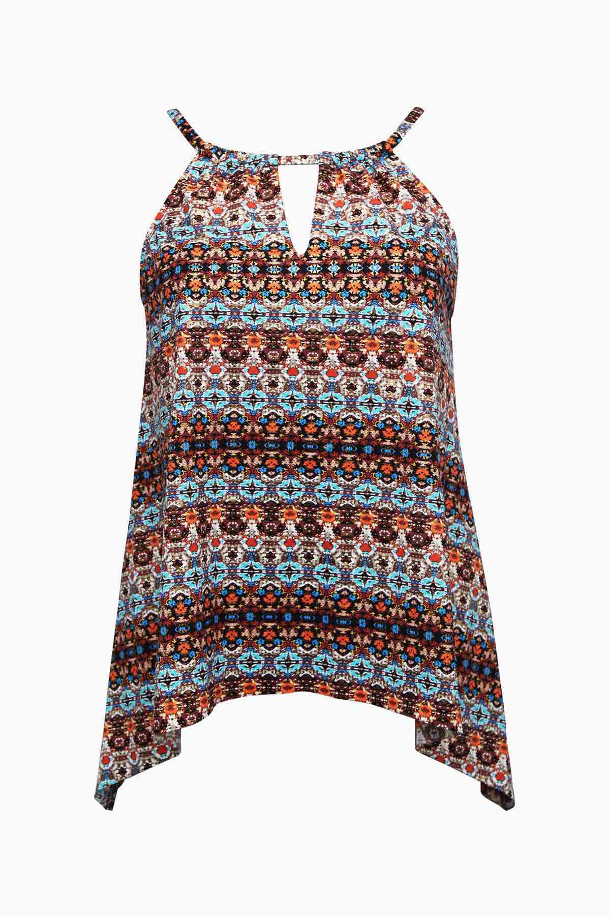 Peephole Tankini Top Nefertiti