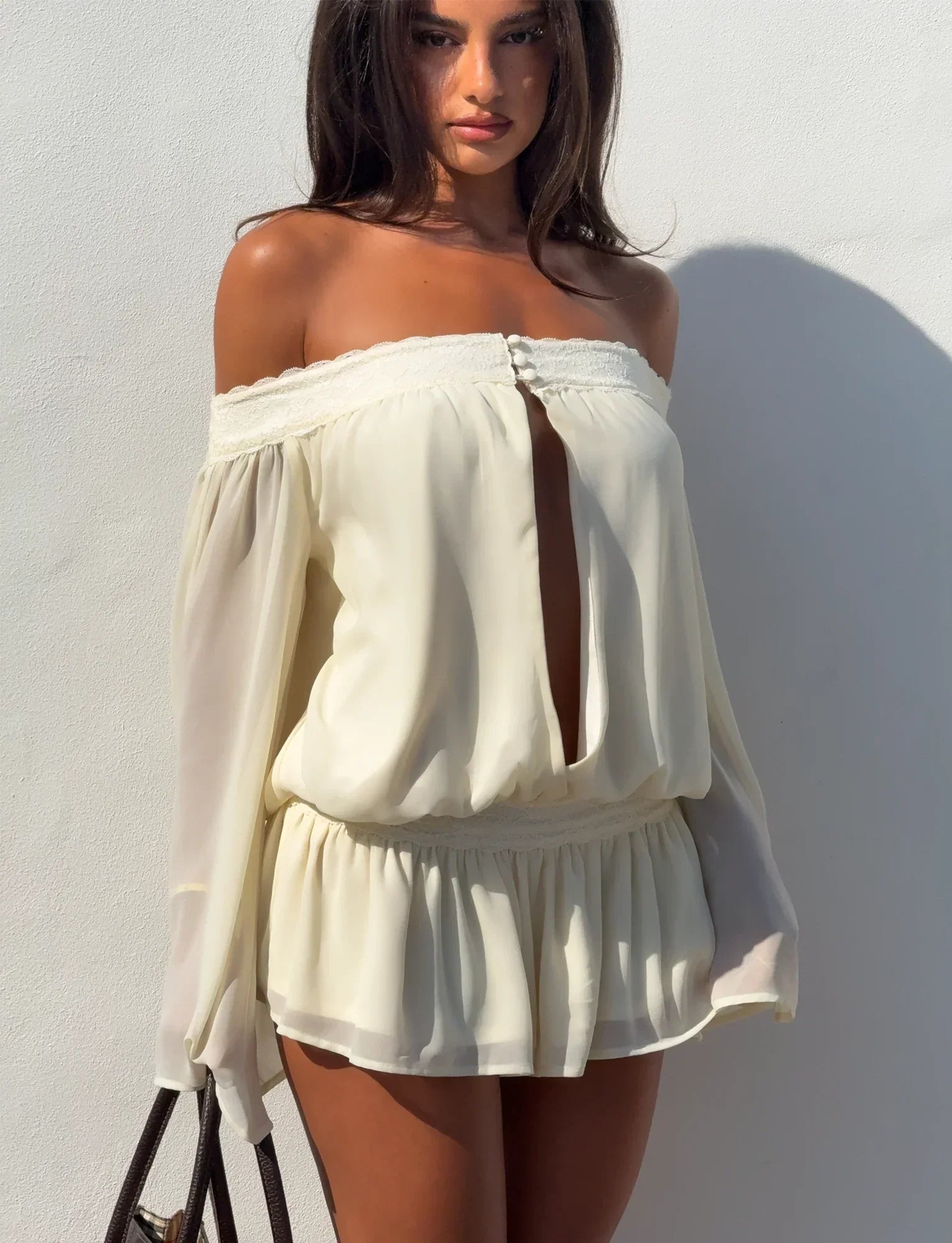 TESSIE PLAYSUIT IVORY