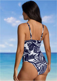 Paros Underwire Tankini Top Contrast Bold Leaves