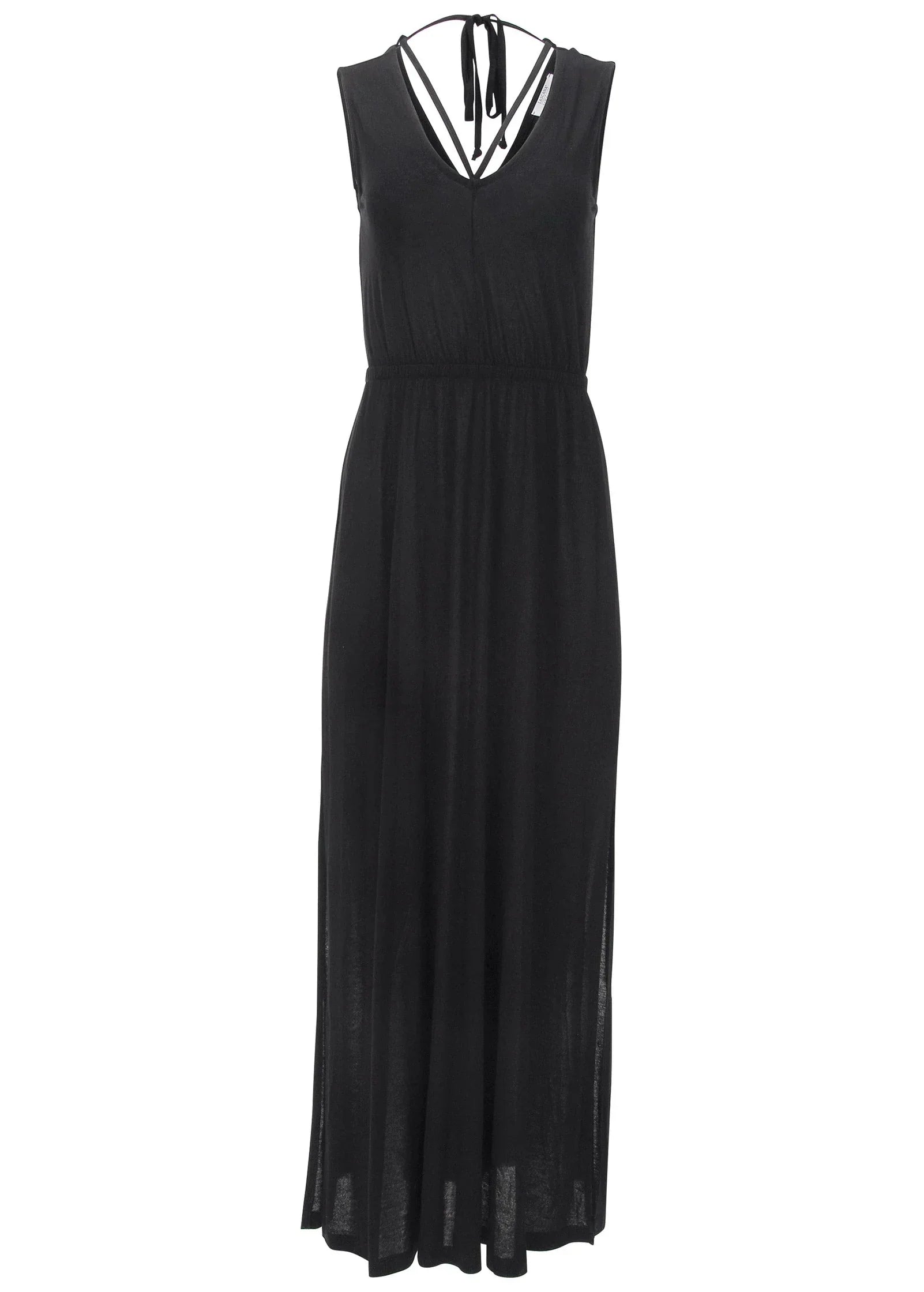 Open Back Maxi Dress Black
