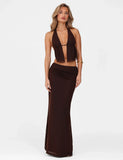 ESHA TOP BROWN CHOCOLATE