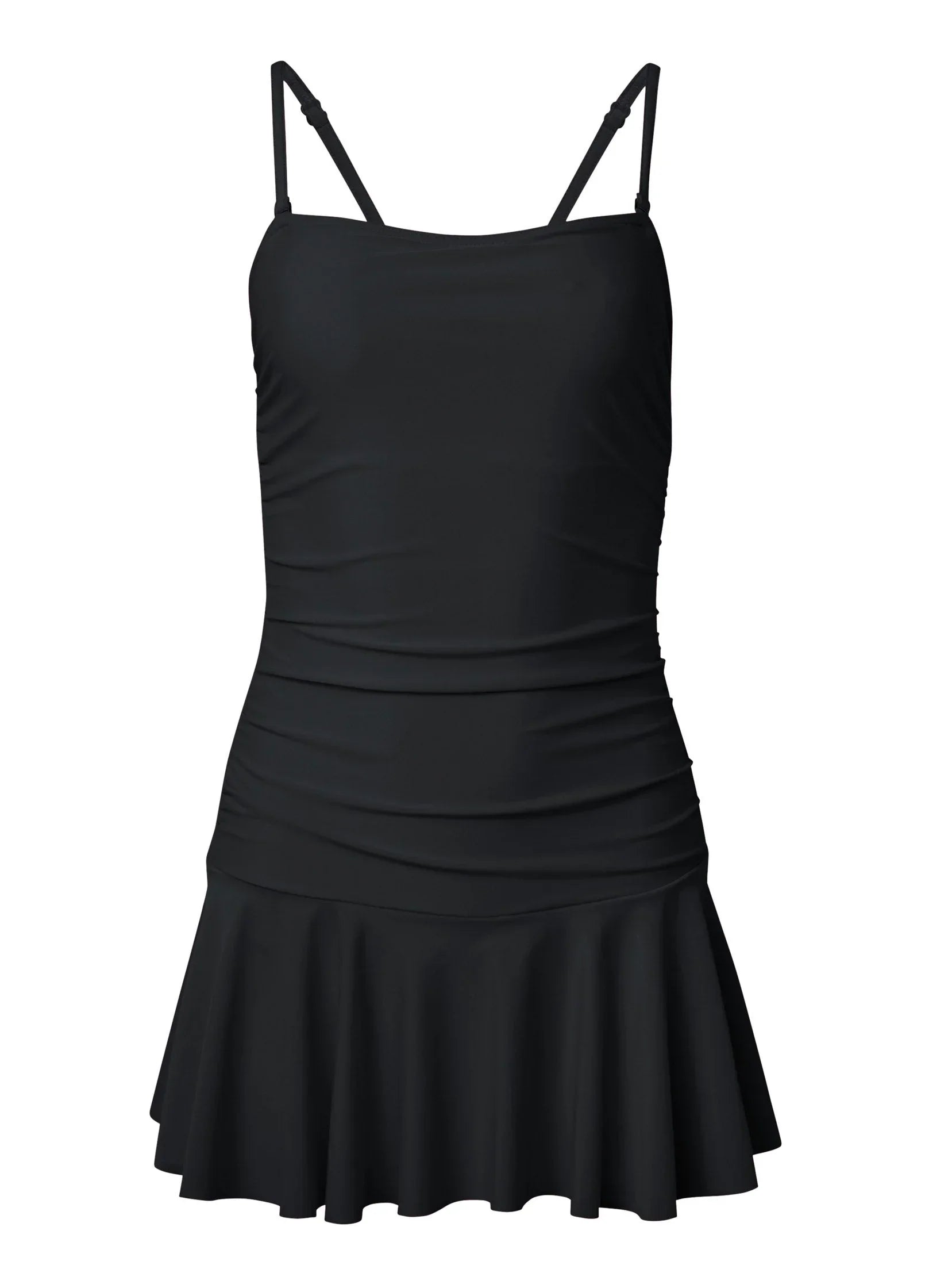 Venice Skirted Swim Dress Black Beauty