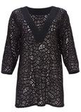 Lace Tunic Cover Up Jet Black