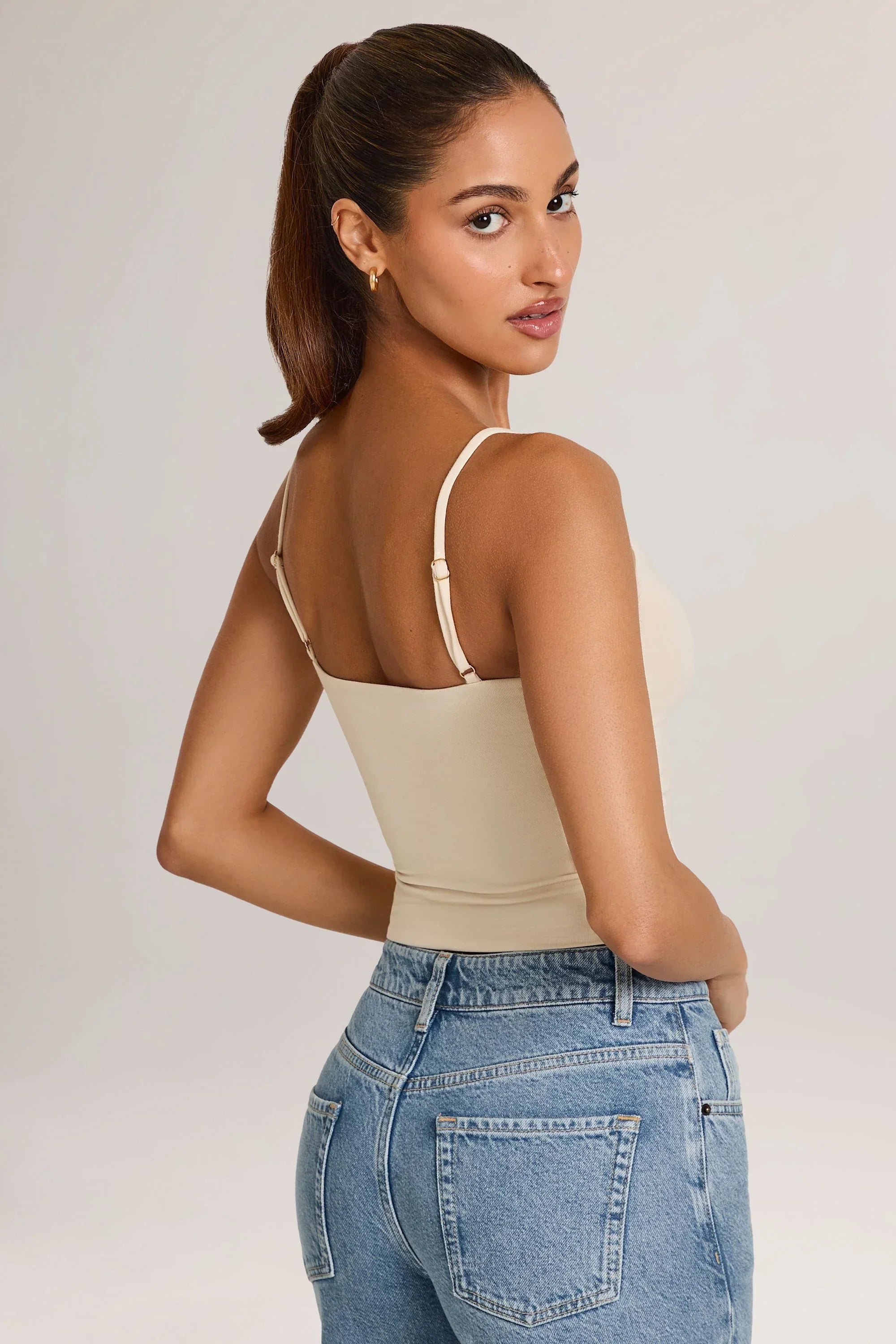 Modal Scoop Neck Tank Top in Ivory