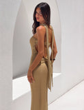 DANIELA SCARF DRESS 20 GOLD