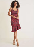 Ruffle Trim Detail Dress Nouveau Tapestry