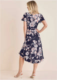 Ruffle Hem Wrap Dress Amorous Floral