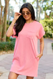 Paola Pink T Shirt Dress