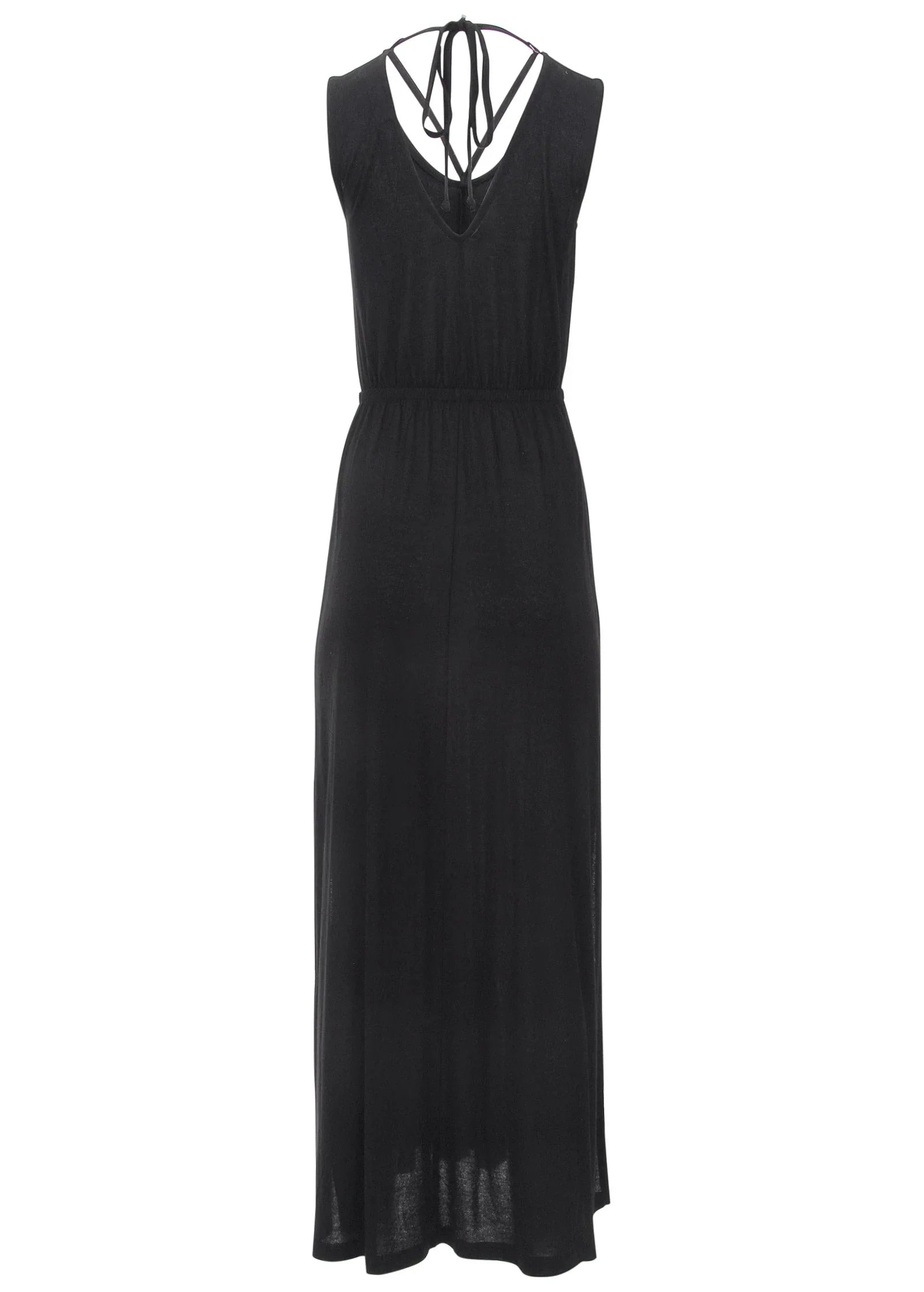 Open Back Maxi Dress Black